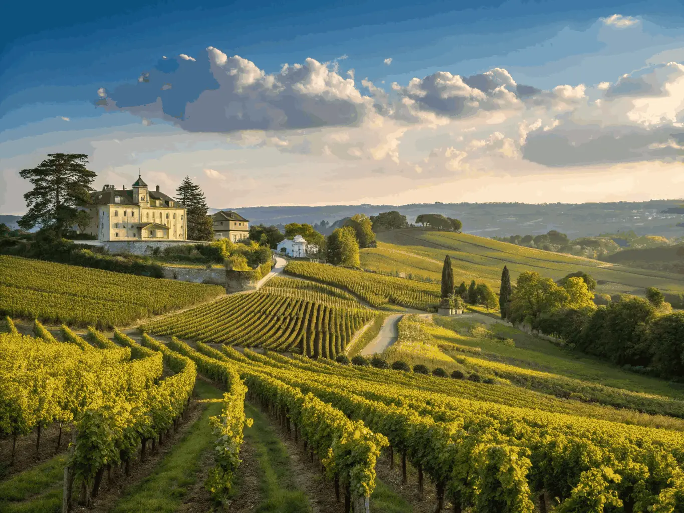 A picturesque view of Nuits-Saint-Georges, emphasizing the region's beauty and the unique experience of running in such a setting.